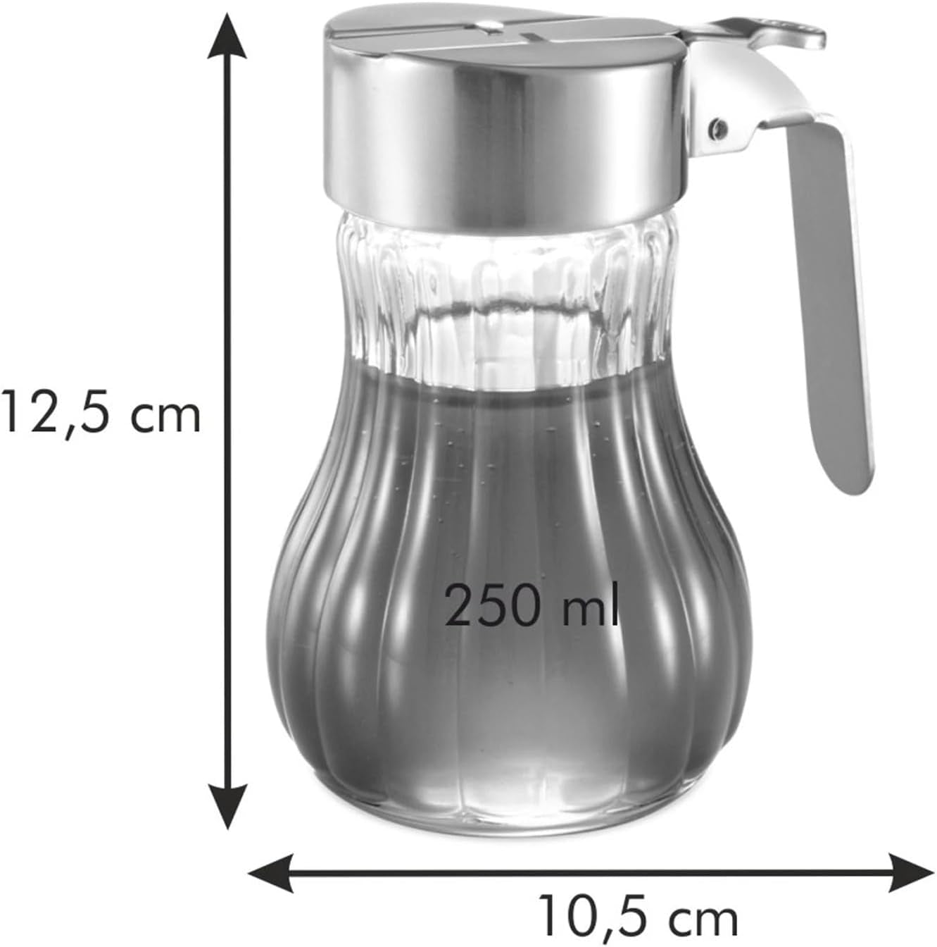 Tescoma CLASSIC kelímek na smetanu/med 250 ml, nerezová ocel a robustní sklo, ideální pro domácnost a catering, odolný a funkční