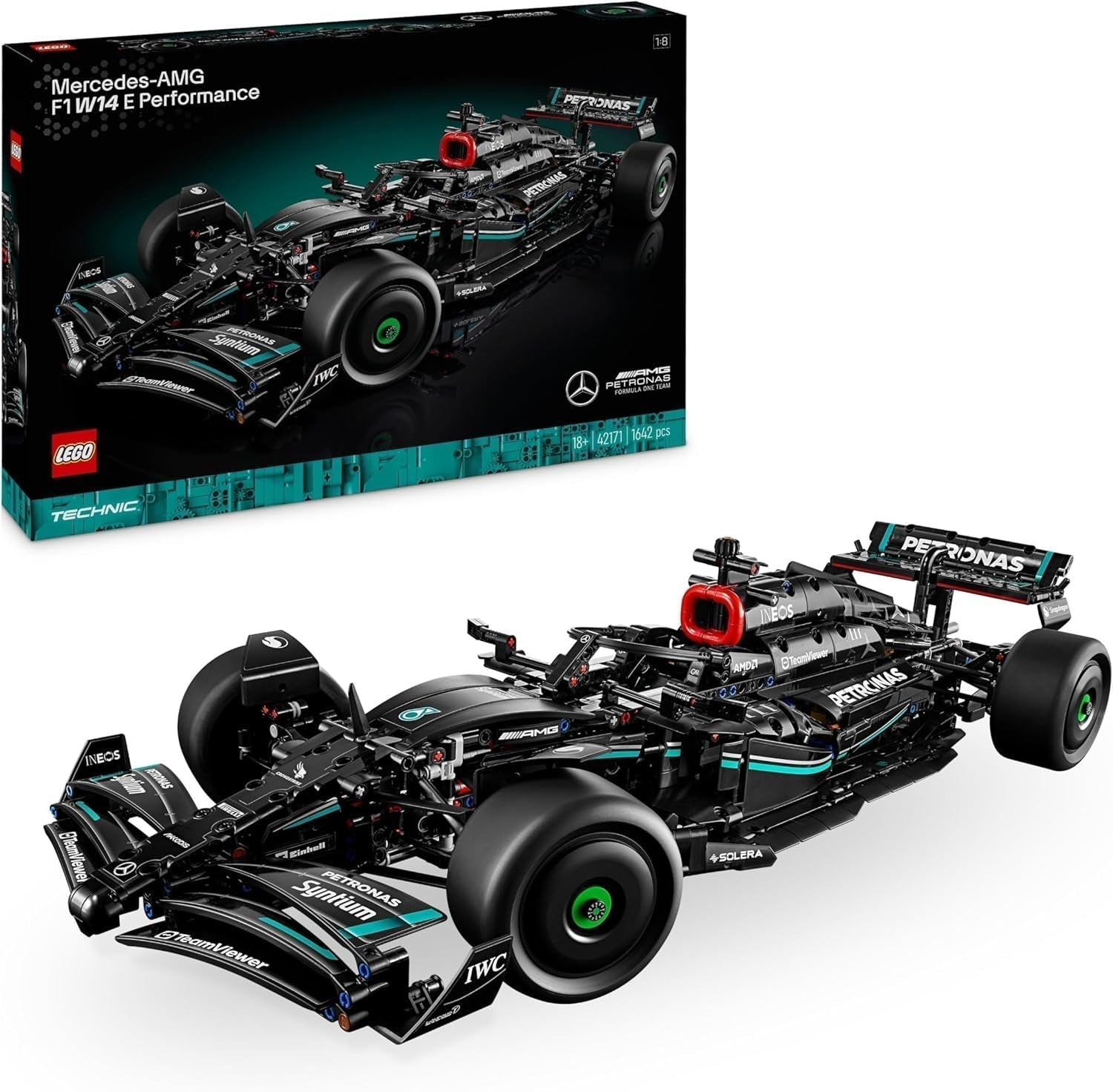 LEGO Technic Mercedes-Amg F1 W14 E Performance Set pro dospělé, Model závodního auta, Sběratelské předměty pro domácnost nebo kancelář, Dárky pro Formuli 1 pro muže, ženy 42171 Stavebnice Besuche den LEGO-Store Autoturism