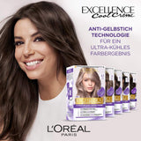L'Oréal Paris Permanentní barva na vlasy s ultra studeným barevným výsledkem, 100% krytí šedivých vlasů, sada s barvením, šamponem a pečujícím krémem, Excellence Cool Creme, č. 7.11 Ultra cool středně blond (Blond) Barva na vlasy Naty Shop
