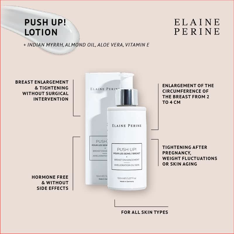 Krém na zvětšení a lifting prsou, přírodní ingredience – PUSH UP! od Elaine Perine™ Cosmetics and Beauty Naty Shop