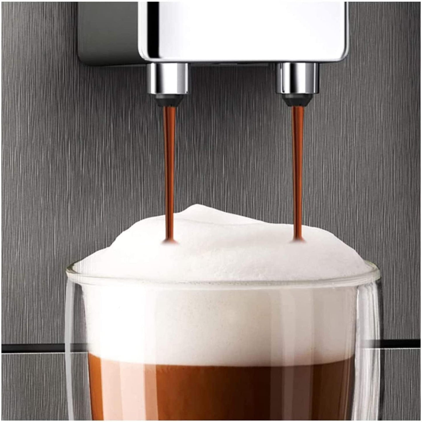 Melitta Avanza - Plně automatický espresso kávovar s mléčným systémem, espressovač s mlýnkem a extra velkou nádrží na vodu (1,5 l) např. cappuccino nebo espresso, mystický titán