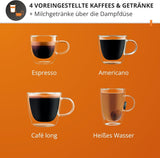 Krups Precision manuální espresso kávovar s portafiltrem a mlýnkem, baristický kávovar s intuitivním ovládacím panelem, nastavení předinfuze, espresso kávovar s parní tryskou, rychlý ohřev, XP801T10