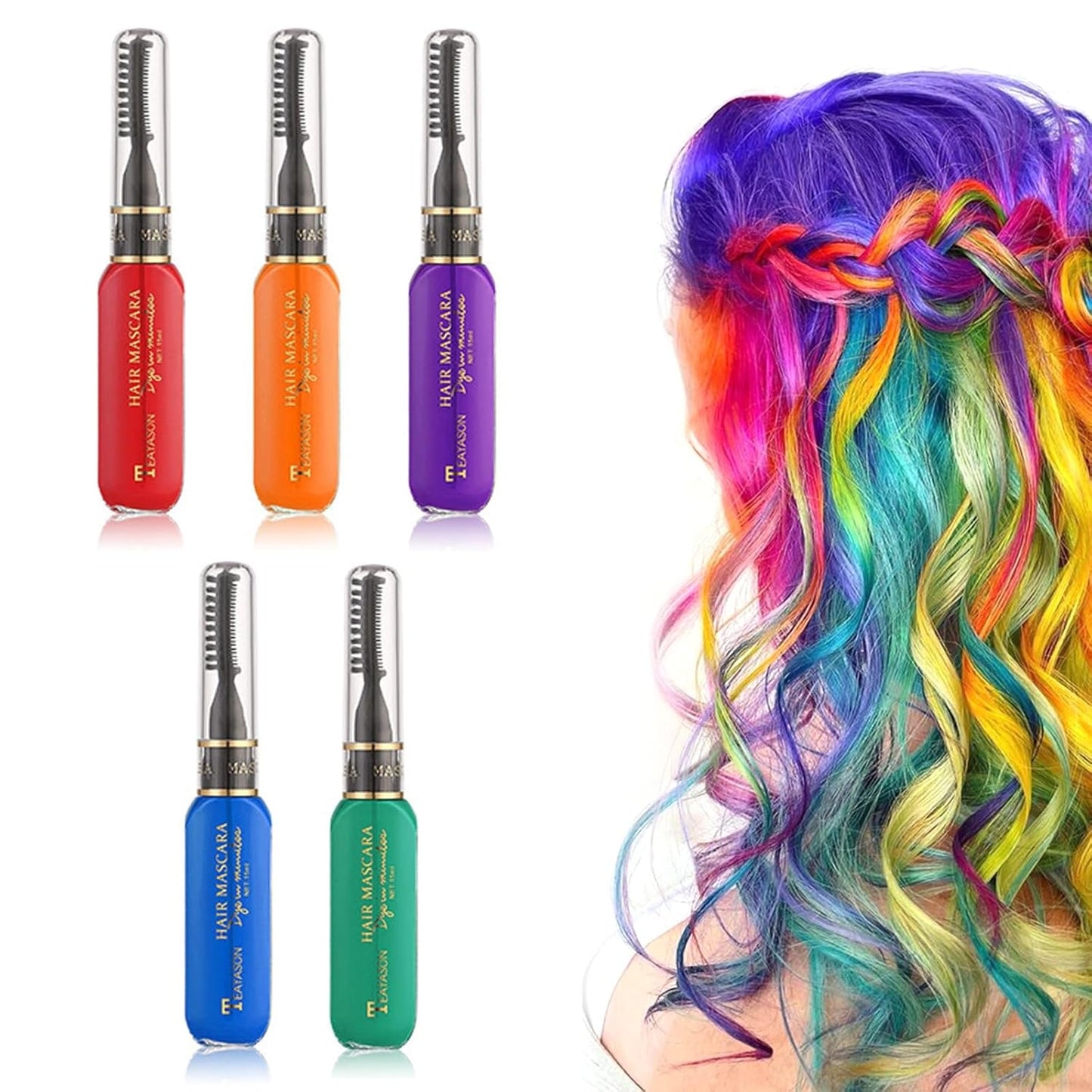 5 barev Dětská Dočasná barva na vlasy Smývatelná barevná řasenka Hair Chalk Salon Hair Dye Shop Naty Shop