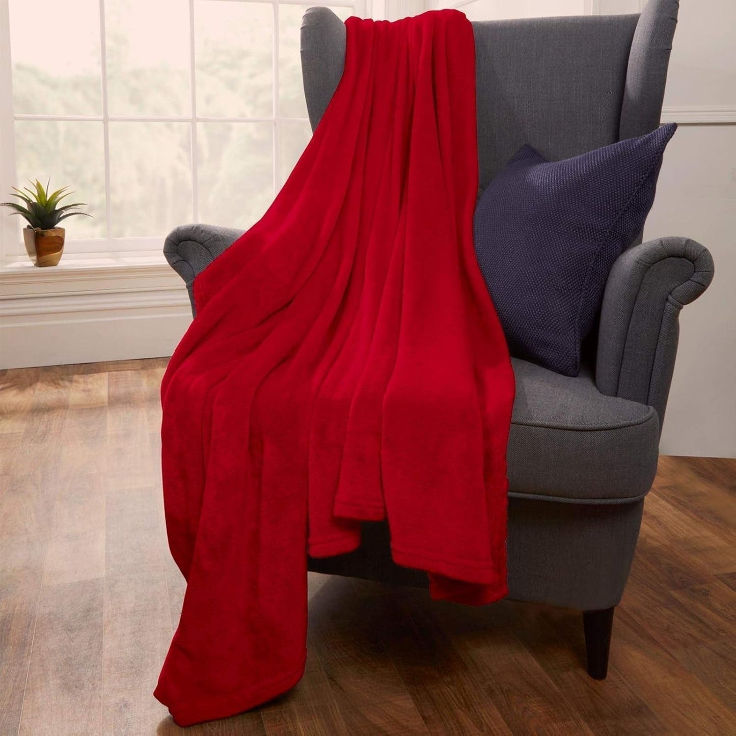 Brentford's Ultra Soft Fleece přehoz, stříbrně šedý, velký dvojitý - 150 x 200 cm postele a přikrývky Beuche den Brentfords-Store červený 150 x 200 cm