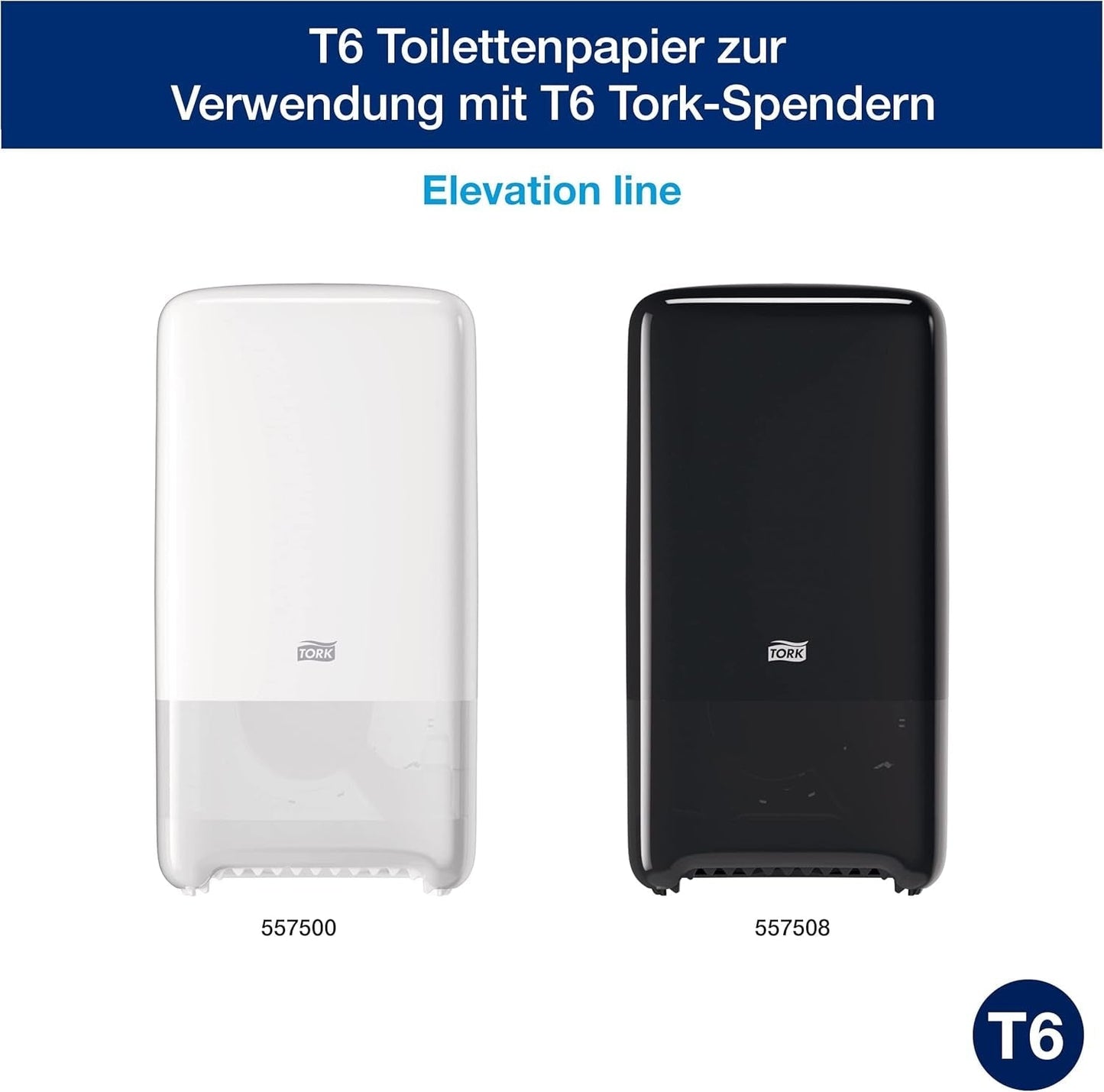 Tork 127530 Advanced Quality Midi Soft toaletní papír pro Tork T6 Zásobník na toaletní papír se dvěma rolemi / 2vrstvý měkký toaletní papír odolný proti roztržení 27 balení (27 X 100 metrů)