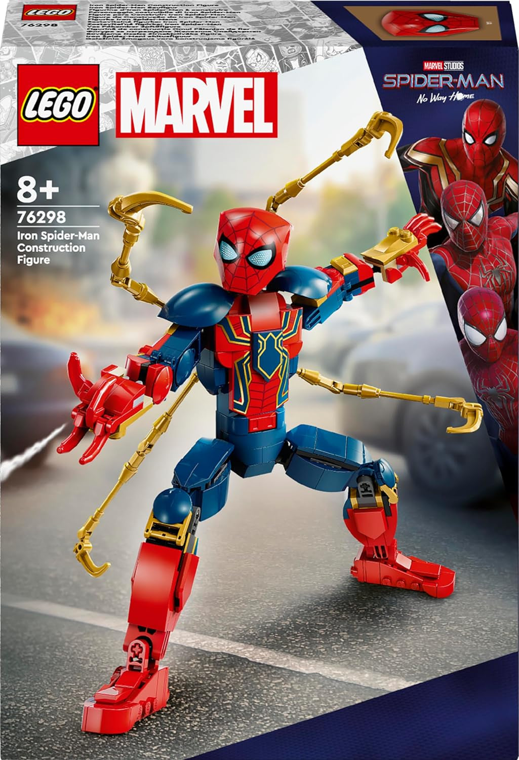 Stavebnice LEGO Marvel Iron Spider-Man Superhrdinská akční hračka pro děti 8+ Chlapci a dívky Sada brnění Sestavitelný model Avengers Tip na dárek pro filmové fanoušky Marvel 76298 Stavebnice Beuche den LEGO-Store