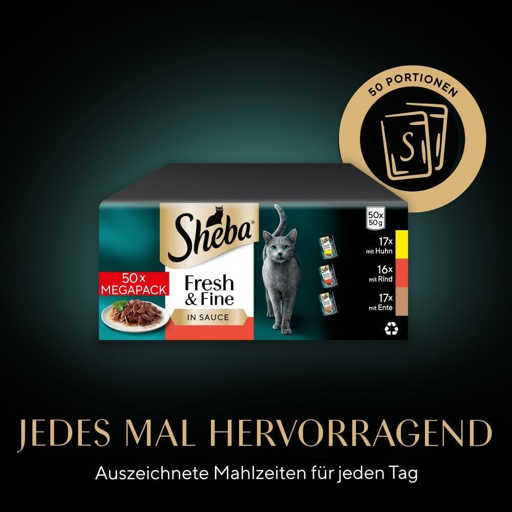 Sheba CATCARE sáček Wet Fresh & FINE (maso) kousky IN Omáčka pro dospělé 50G Multipack Standard