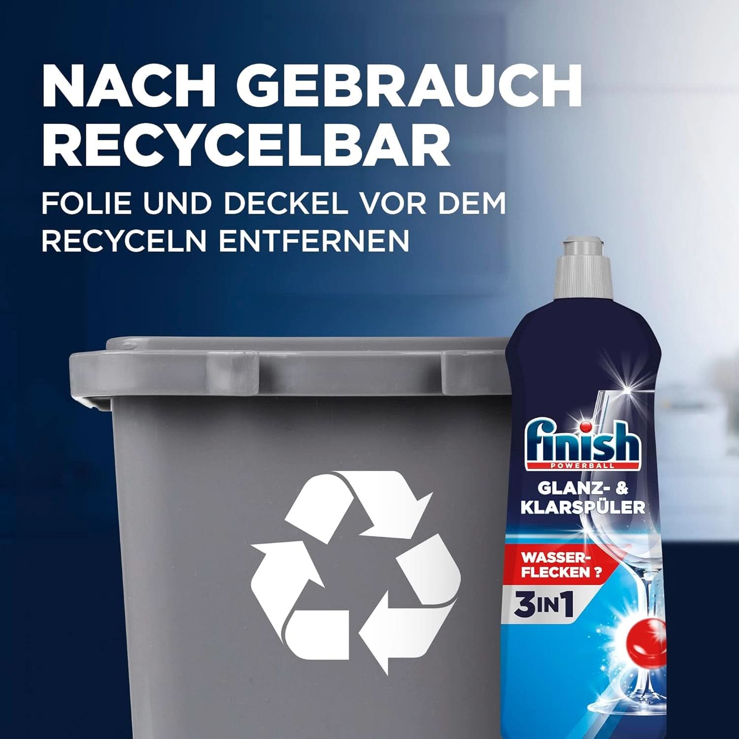 Finish Shine & Rinse Aid - Pro lesklé a suché nádobí bez skvrn od vody - Megapack 800 ml (3-balení) Naty Shop