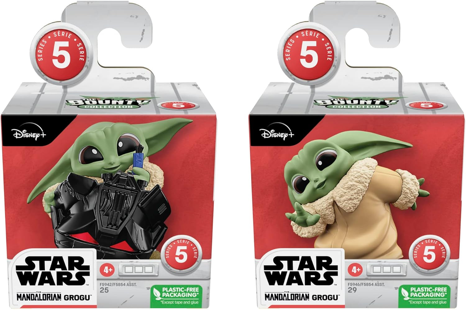Star Wars Hasbro the Bounty Collection Series 5, figurky Grogu, balení 2 kusů, hra na helmu, hra na vykoukání, 4 roky stará hračka, 5,5 cm, multi, F5941 akční figurky Naty Shop