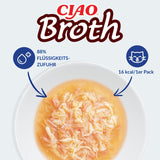 INABA Ciao Broth Mokré krmivo pro kočky 88% vlhkost a vitamín E, prémiová polévka pro kočky s kuřecím masem 40g (balení 12 ks), 100% přírodní maso, bez obilovin, bez cukru