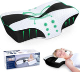 SAHEYER ortopedický polštář šíjová opěrka polštář hlavový polštář ergonomický šíjový polštář boční spací polštář 60 X 40 X 13/11 cm polštář z paměťové pěny pro postranní spánek záda a žaludek Cervikální ortopedické polštáře Naty Shop Black