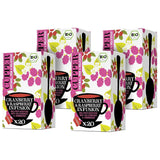 4Er Pack CUPPER Organický ovocný čaj "Cranberry & Raspberry Infusion", 4X20 nebílé čajové sáčky, bio, fair trade
