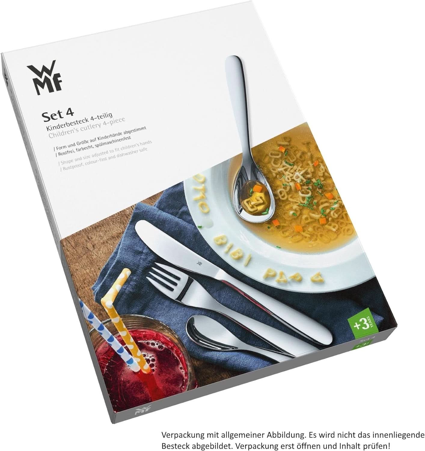 WMF Animals sada nerezových příborů pro děti, 4 kusy, leštěná Cromargan Kitchen Naty Shop