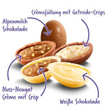 Směs na vajíčka Milka - Barevná směs plněných čokoládových vajíček na Velikonoce, v pěti variantách - 350g