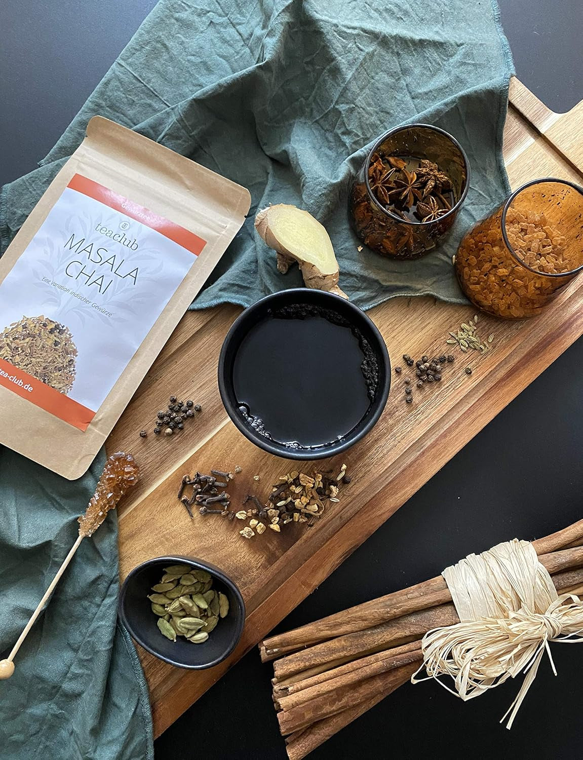 Masala Chai čajová směs koření 100g, indické koření na chai čaj nebo chai latte, 100% přírodní, neochucené, Teaclub Tea