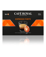 Espresso Forte 50 Pads pro profesionální Nespresso kávovar - 7/10 Intenzita - UTZ-zertifiziert & Espresso Decaffeinato 50 Pads pro profesionální Nespresso kávovar - 7/10 Intenzita