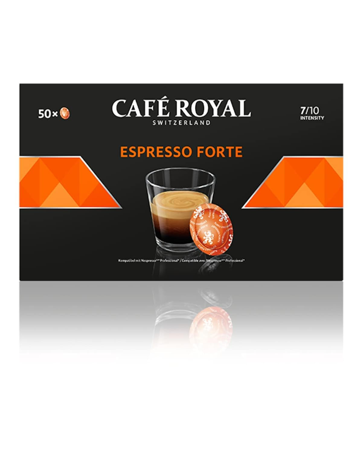 Espresso Forte 50 Pads pro profesionální Nespresso kávovar - 7/10 Intenzita - UTZ-zertifiziert & Espresso Decaffeinato 50 Pads pro profesionální Nespresso kávovar - 7/10 Intenzita