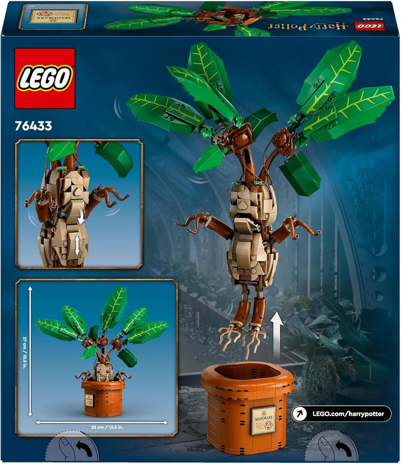 LEGO Harry Potter Magic Potion Plant: Mandrake, hračka rostlin v květináči, kouzelný dárek pro dívky, chlapce a všechny fanoušky, nápaditá dětská herní sada, domácí dekorace 76433 Stavebnice Besuche den LEGO-Store