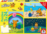 Schmidt Spiele 56212 Mouse Good Friends 3X24dílné puzzle pro děti Modré puzzle Naty Shop Výchozí název