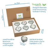 Tealavie Dárková sada 6 ovocných čajů (60 g) Vzorová sada Dárková krabička Děkuji Nápady na dárky pro kolegyně a kolegyně ke Dni matek 2024