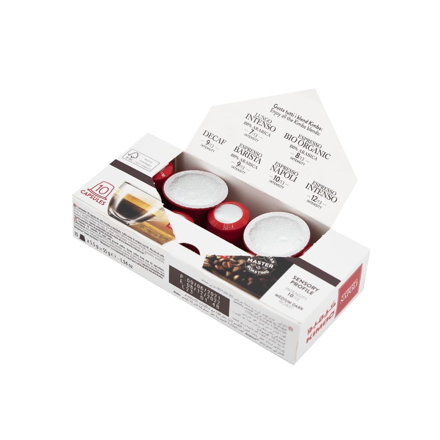 Napoli Kaffeekapseln, kompatibilní s Nespresso, 10 Packungen mit 10 Kapseln (insgesamt 100 Kapseln)