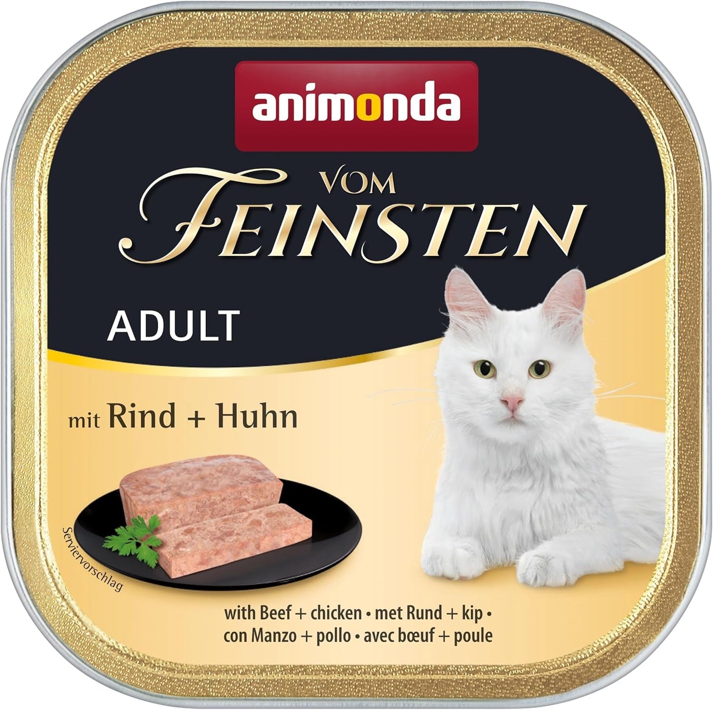animonda Vom Feinsten Mokré krmivo pro dospělé kočky, odrůda kuře, 6 x 100 g
