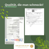 Organický čaj Yerba Maté Originální 1 kg sypaný čaj Maté s vysokým obsahem kofeinu Nepražené na vzduchu Sušené v laboratoři Testované listy maté balené v Německu Prvotřídní kvalita Gräfenhof