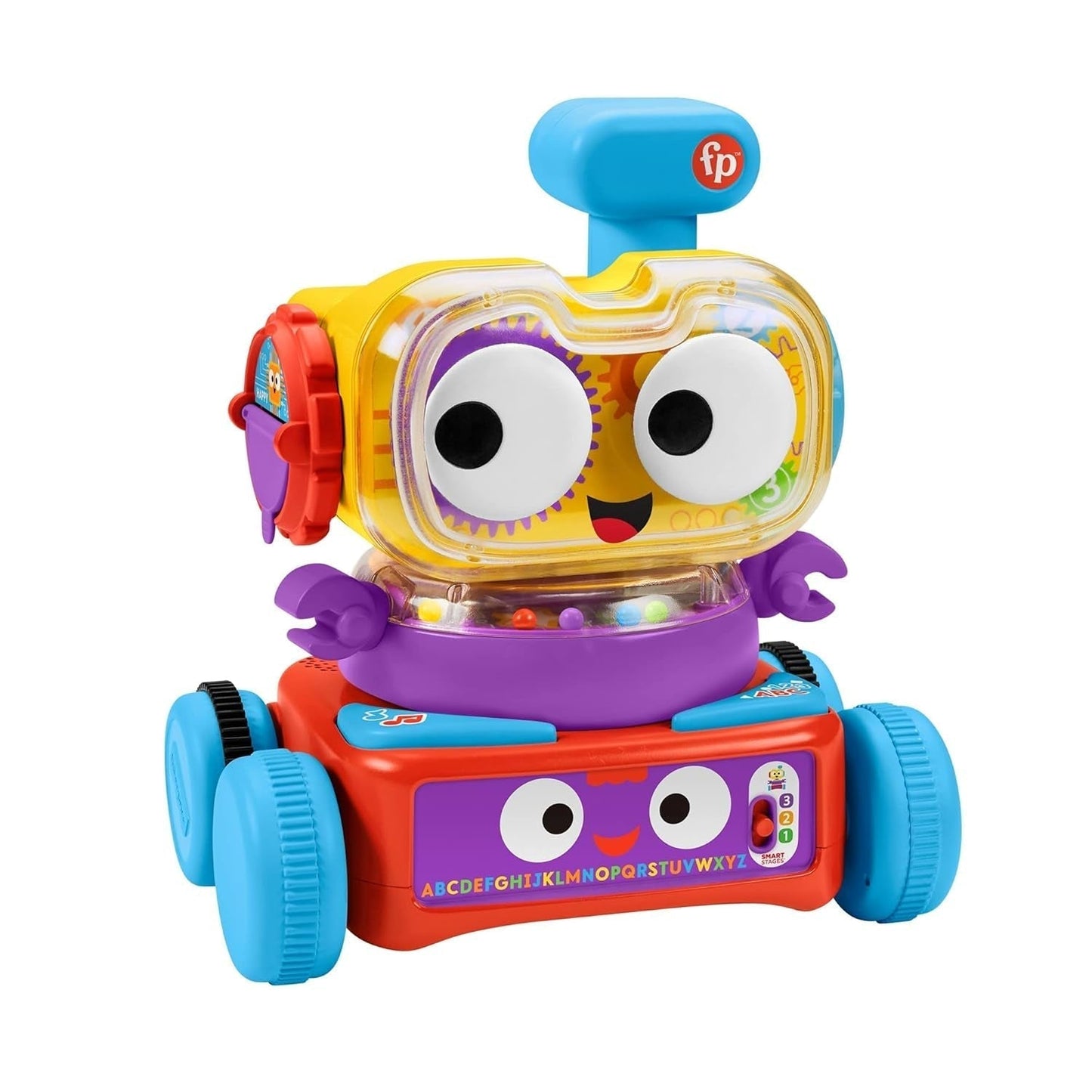 Fisher-Price 4 v 1 učící robot Linus pro miminka a batolata, hračka od 6 měsíců – německy mluvící, HCK39 Hračky pro miminka Naty Shop italsky