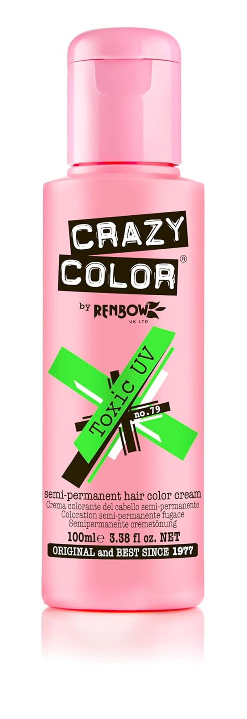 GO TOXIC UV semipermanentní krém na barvení vlasů, 100 ml (1 balení) Barva na vlasy Naty Shop Go Toxic 100 Ml (1 balení)