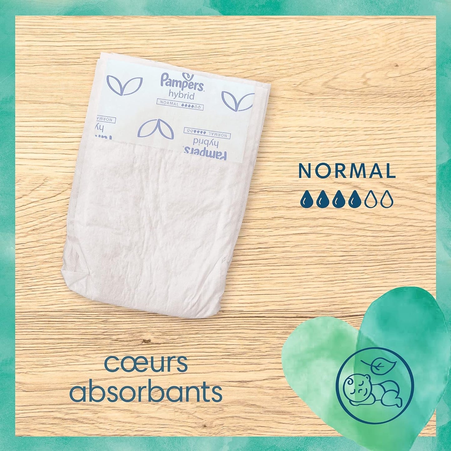 Pampers – Harmony Hybrid Starter Pack, 3 pratelné plenky + 25 jednorázových vrchních vrstev – 1 balení