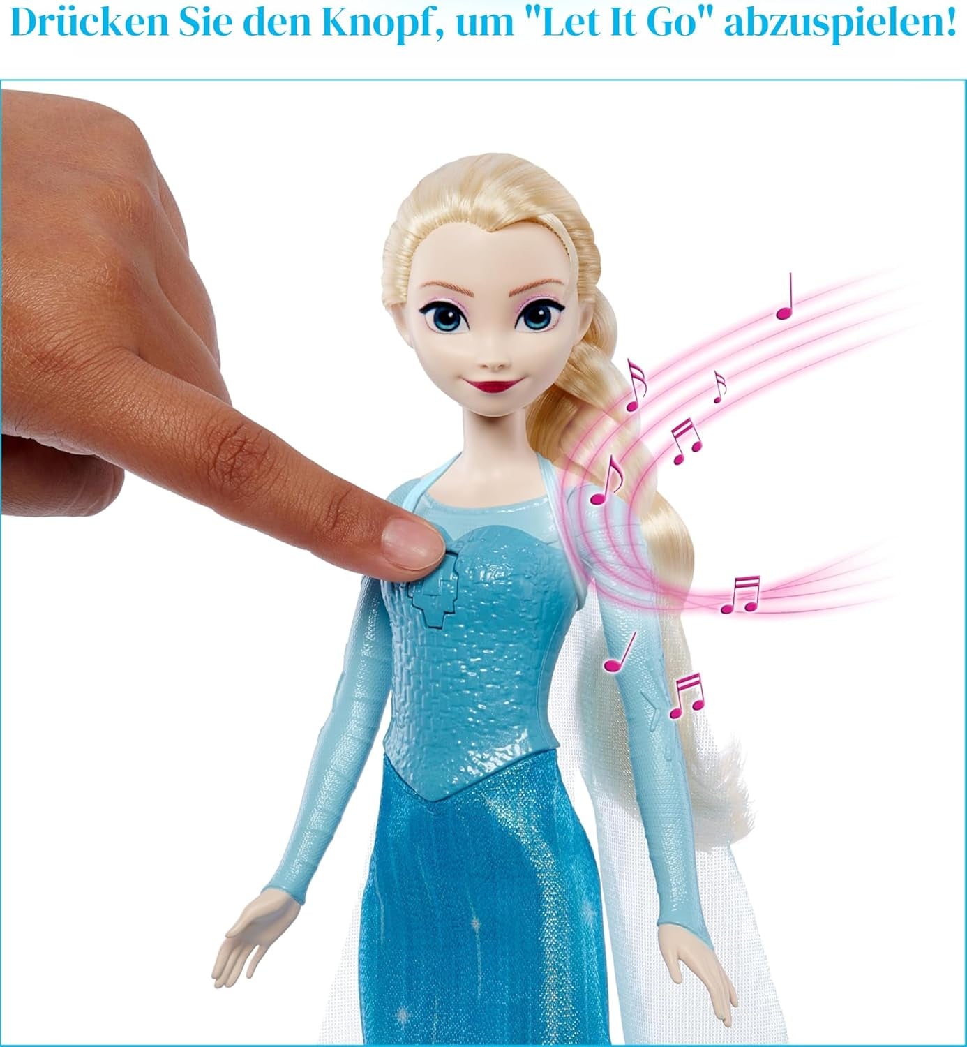 Mattel Disney Frozen Toys Zpívající panenka Elsa v ikonickém oblečení zpívá Let It Go z filmu Disney Frozen pro děti