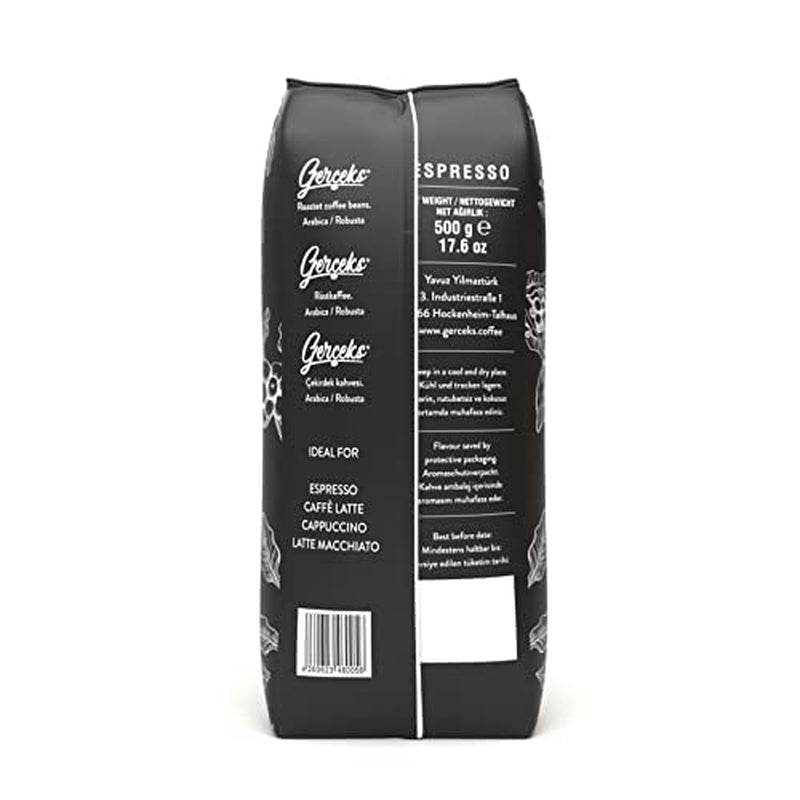 Espresso Kaffeebohnen silné 500 g, Barista Kaffee schokoladig und säurearm, Espressobohnen, Bohnenkaffee s Arabicou a Robustou, jemná Crema, ideální pro cappuccino