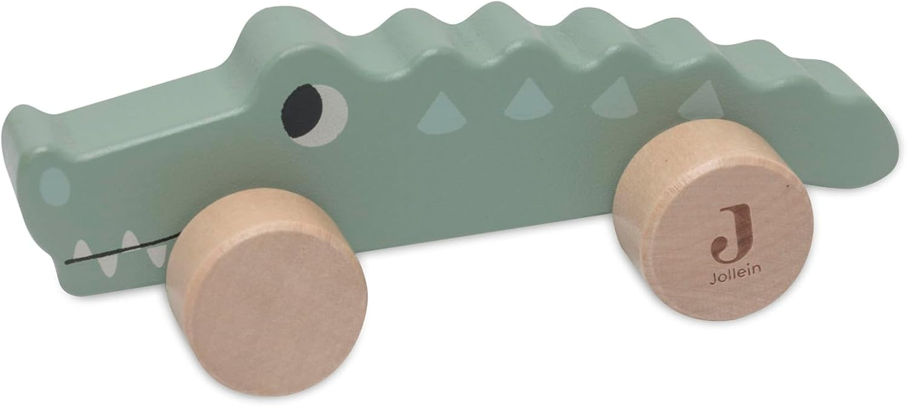 Jollein 112-001-67090 Dřevěná hračka na kolečkách, zelená Baby Toys Naty Shop