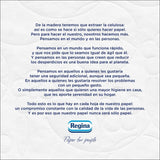 Regina Feeling – 42 rolí toaletního papíru, 175 listů se třemi vrstvami, přírodní extrakt z bavlny a jemná vůně, 60 % recyklovaný plastový obal, 100 % certifikovaný papír Fsc