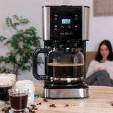 Espresso s filtrem Cecotec Coffee 66 Drop and Touch, výkon 950 W, 1,5 l, 12 šálků, dotykový displej, skleněná karafa, 24hodinový časovač, 6 spínačů, opakovaně použitelný síťový filtr