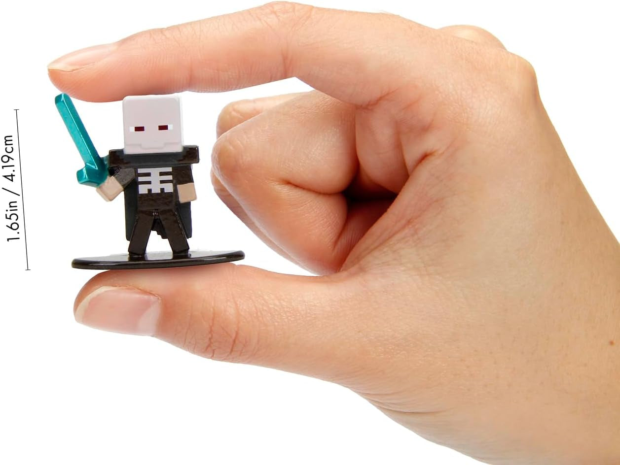 Jada Toys - Minecraft Blind Pack Nanofigs, Wave 2, Minecraft Legends Nano Metal sběratelská figurka, Různé modely, 4 cm, Věk 3+, Černá Akční figurky Naty Shop