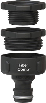 Fiskars Faucet Connector, pro faucety, Ø 21 mm (G 1/2"), FiberComp, univerzální velikost, 10 g, černá/oranžová, 1027053