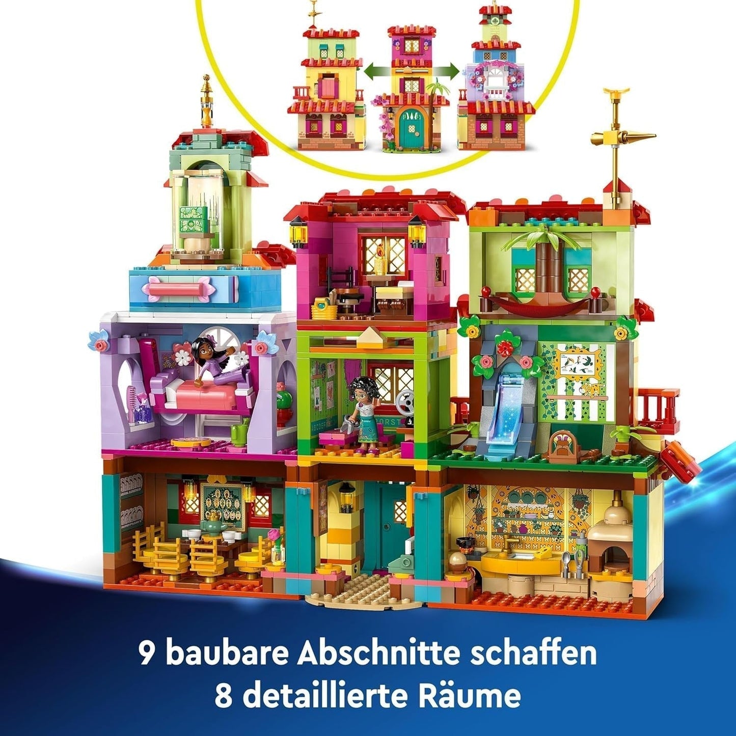 LEGO Ç€ Disney Encanto Kouzelný dům madrigalů Dětský domeček pro panenky s Mirabel Hrací figurka pro dívky a chlapce od 7 let 43245 Stavebnice Besuche den LEGO-Store
