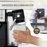 Espresso Breville Prima Latte II | Stroj na latte a cappuccino | Profesionální pumpa s 15 bary a napěňovačem mléka | Stříbro [VCF108X]