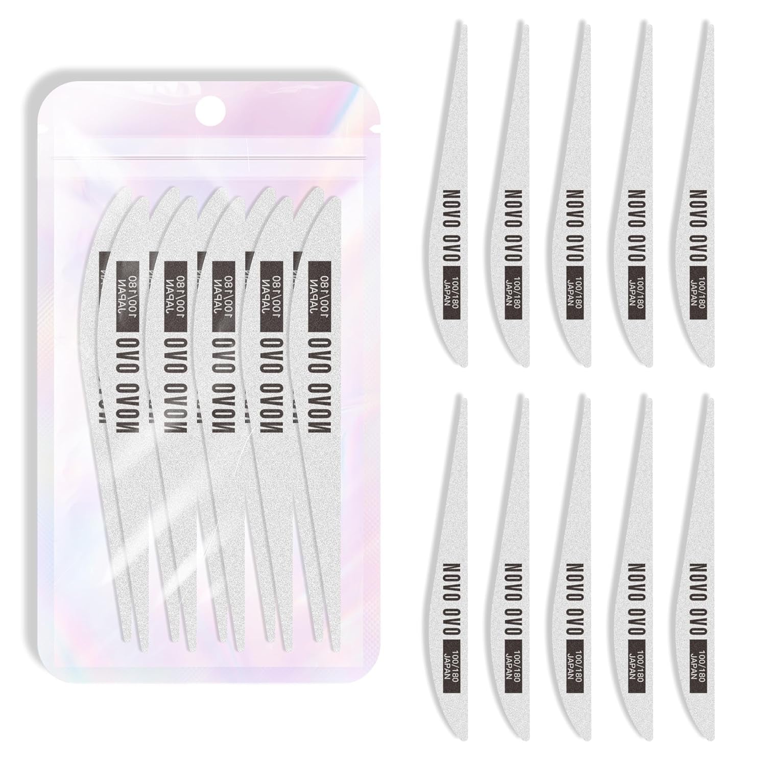 NOVO OVO 360 ks Snadné odtržení Přitisknout na displej na nehty Lepicí list Průhledný oboustranný Nail Art Příloha/balení/skladování/cvičení/příslušenství, 30ks x 12 listů