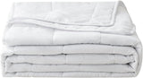 Letní přikrývka 155X220 Lehká letní přikrývka 90 GSM přikrývky 155X220Cm přikrývka Tenká přikrývka Použitelná bez potahu Chladící přikrývka Soft Cosy White Přikrývky a přikrývky Naty Shop Letní přikrývka 155X220 Cm