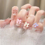500 ks 3D Nägel Charm Schleifen Charms Nägel Nail Art Charms Schleife Nagel Charms Nägel Nail Art Schleifen Nageldekorationen Mit Aufnahmewerkzeug Für Frauen Und Mädchen Nagel-Diy-Zubehör