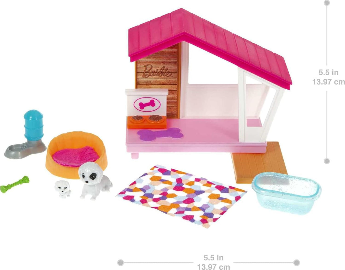 Barbie GRG78 - Mini set se 2 pejsky, boudou a doplňky, dárek pro děti od 3 do 7 let Naty Shop Dolls