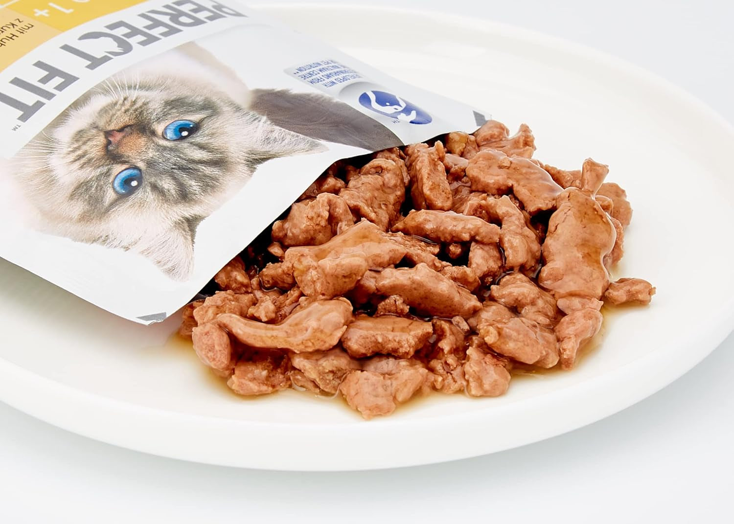 Mokré krmivo pro kočky Perfect Fit Sensitive 1+ s kuřecím masem v omáčce, 12 sáčků, 12 x 85 g - Prémiové vlhké krmivo pro citlivé kočky od 1 roku, bez pšenice a sóji, pro podporu trávení
