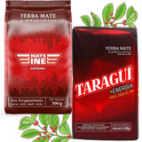 Mate Energy kofeinový čajový set | Yerba Mate Taragui Energy Tea 500 g | Čaj kofeinový maté | Alternativa ke kofeinovým a energetickým nápojům | Čaj Yerba Maté s celými listy 1 kg