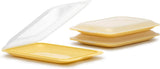 Sada 4 krabic TATAY Fresh Slicer Box, bez BPA, opakovaně použitelné, stohovatelné, do myčky a MWO, náhodné barvy. Rozměry 17 cm x 3,2 cm x 25,2 cm Krabice na potraviny Naty Shop Set 3 – žlutá