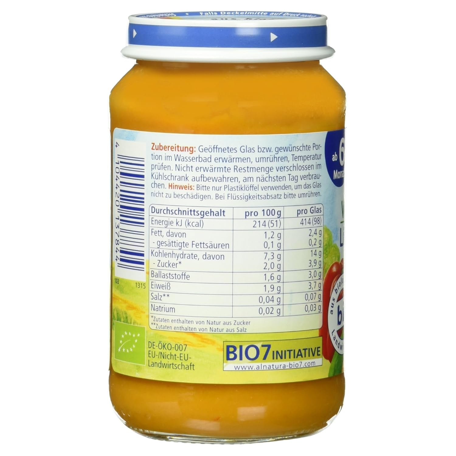 Bio čočkový guláš s kuskusem (od 6 měsíců), 190g