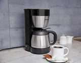 Espresso kávovar Cloer 5009 Keep Warm Filter pro až 8 šálků 800 W s izolovanou karafou z nerezové oceli 1x4 filtrační šálek černý