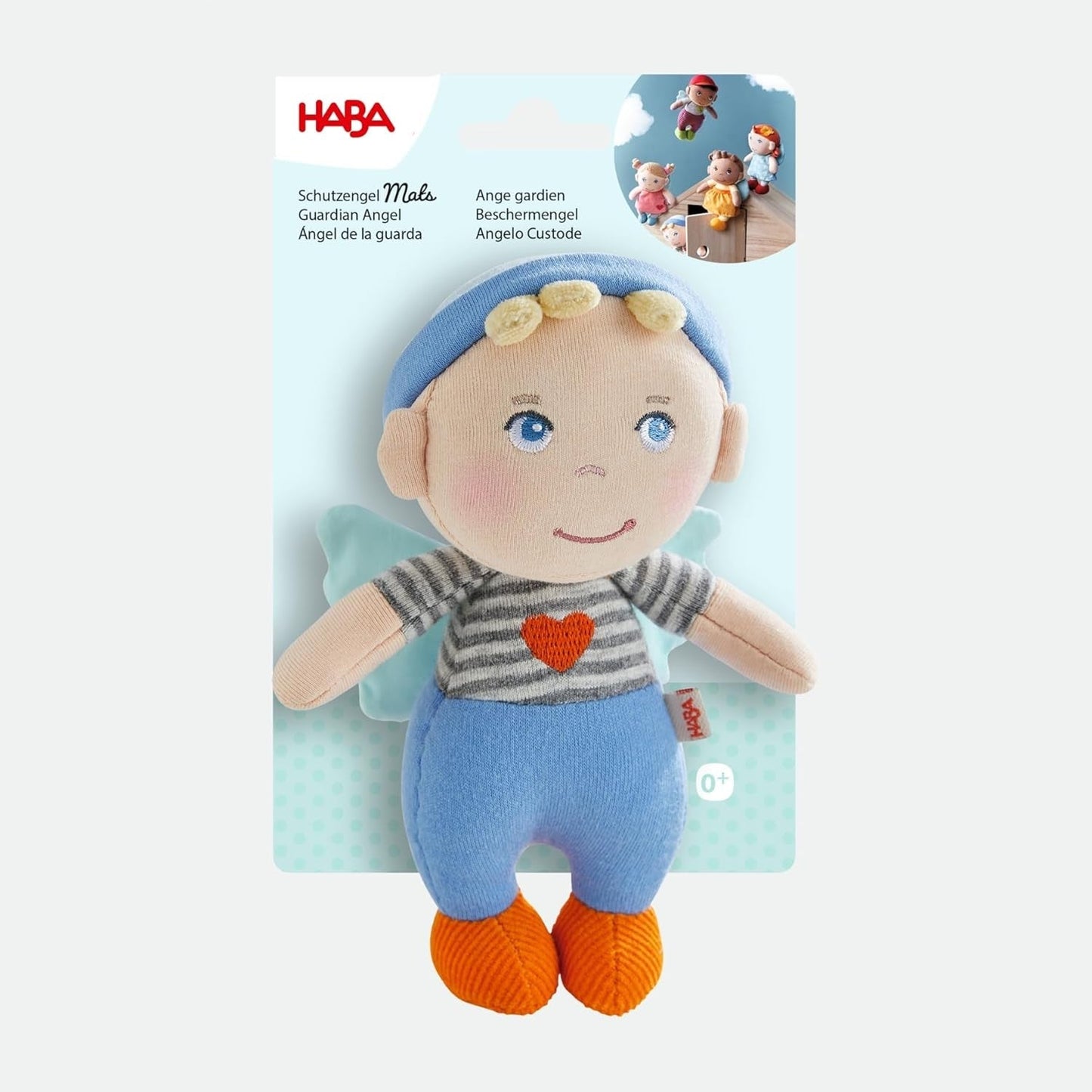 HABA Guardian Angel Mats - Plyšová textilní panenka (15 cm), ideální dárek na uvítanou pro miminka a batolata - lze prát na 30°C - 2011869001 Dolls Naty Shop