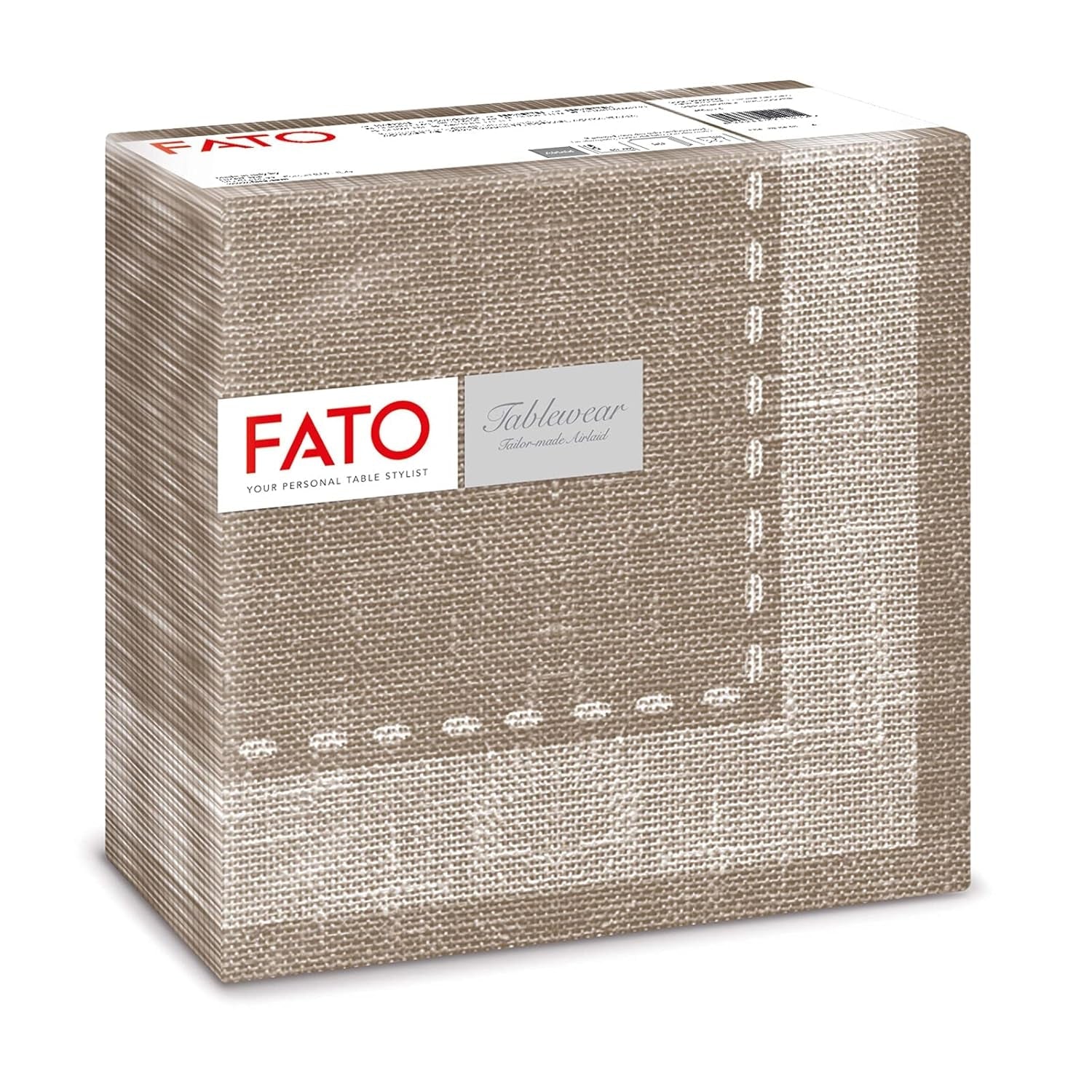 Fato - Suché papírové ubrousky, vzduchem kladené, textilní efekt, balení 50 ks ubrousků, 40X40 složené na 4 formáty, dekor Tropicana